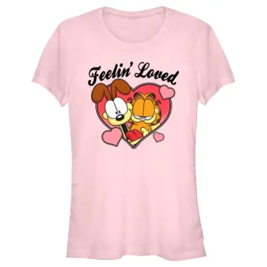 Junior's Garfield Valentine's Day Feelin' Loved T-Shirt image {3}