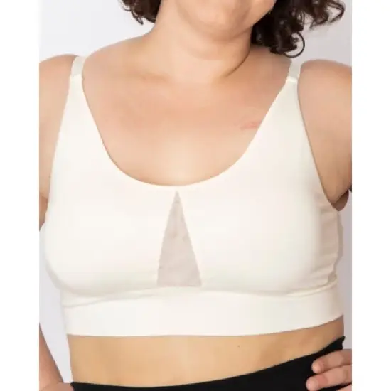 AnaOno Women's Post-Surgery Soft Leslie Leisure Bralette Black - Large image {2}