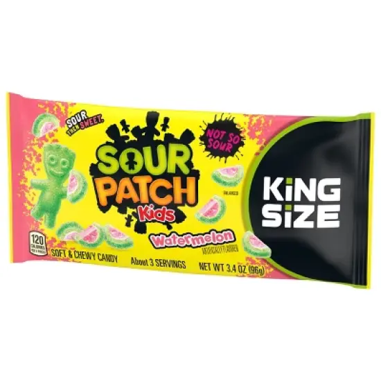 Sour Patch Kids' Watermelon King Size Candy - 3.46oz image {6}