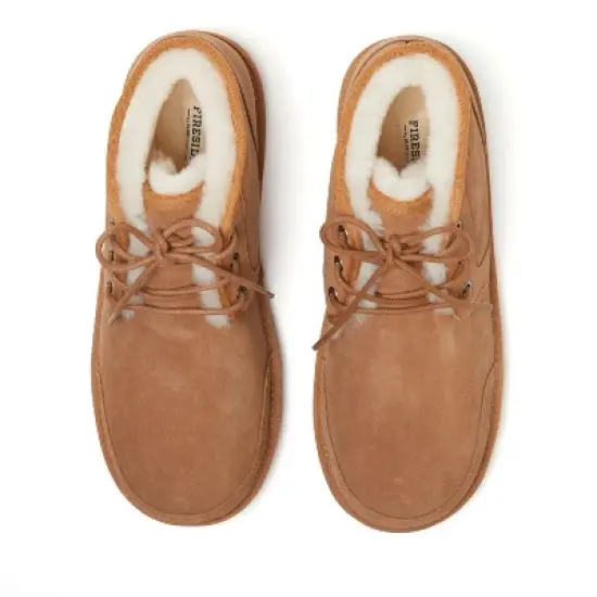 Dearfoams Men's Shepparton Lace Up Shearling Bootie image {3}