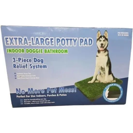 5 Star Super Deals Dog Pet Grass Potty Patch Portable X-Large 30x20 - 3 Layer Artificial Turf Grass Pad For Puppy Potty Bathroom Training image {3}