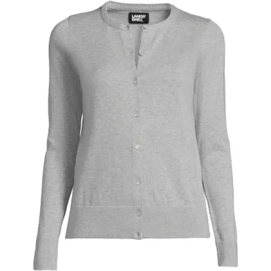 Lands' End Women's Fine Gauge Cotton Cardigan Sweater image {8}