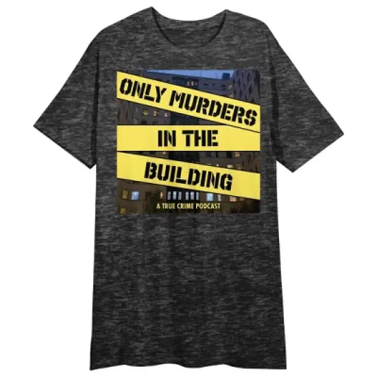 Only Murders In The Building Podcast Logo Art Crew Neck Long Sleeve Charcoal Heather Women's Night Shirt image {2}