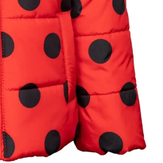 Miraculous Ladybug Girls Zip Up Winter Coat Puffer Jacket Little Kid to Big Kid image {7}