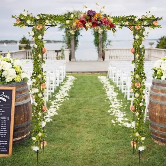 VINGLI Garden Arbor, Arch Archway for Wedding Ceremony Party, Steel Garden Trellis for Plant Climbing, Backyard, Lawn image {4}