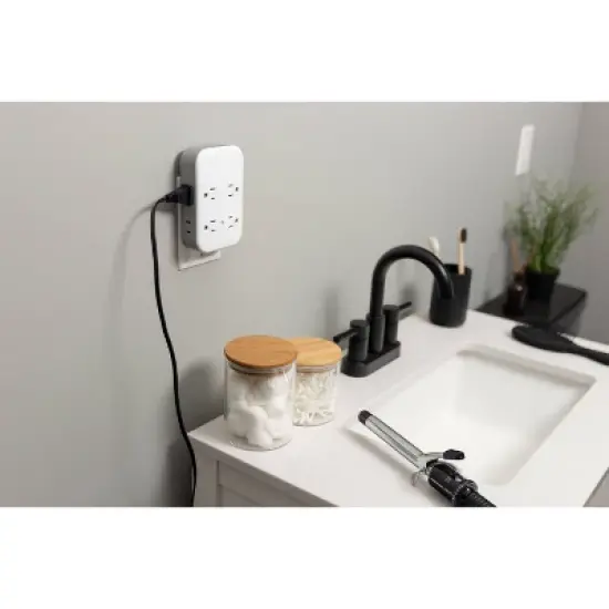 General Electric 4 Grounded Outlets and 4 Polarized Outlets with 2 USB-C and 1 USB-A Surge Tap White/Gray image {9}