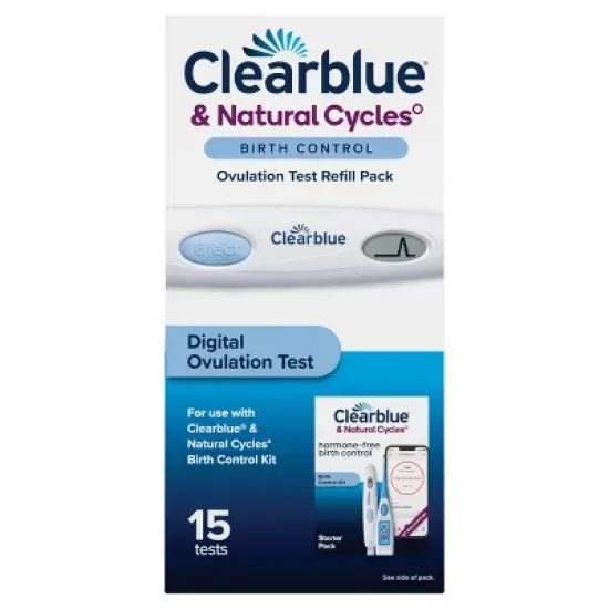 Clearblue & Natural Cycles Hormone-Free Birth Control Digital Ovulation Test Refill Pack - 15ct image {8}