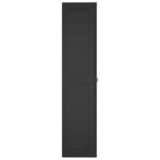 vidaXL Outdoor Storage Cabinet Black - 38.2"x14.6"x65" - Weather Resistant Polypropylene Utility Garden Cupboard image {6}