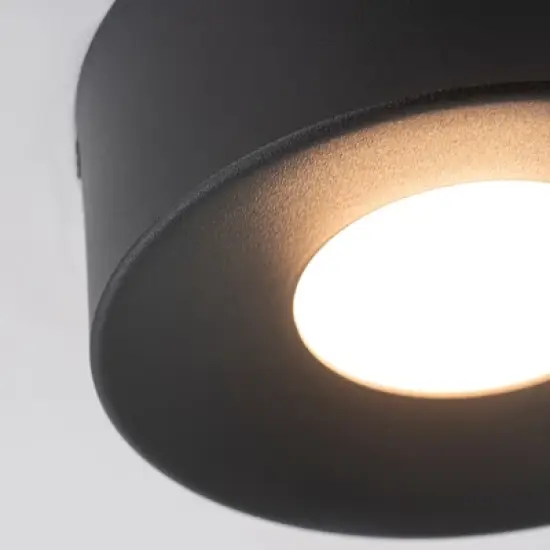 LLHZSY Flush Mount Outdoor Ceiling Light Black 5 1/10" Round LED Light Fixture for Corridor Hallway Post Exterior image {9}