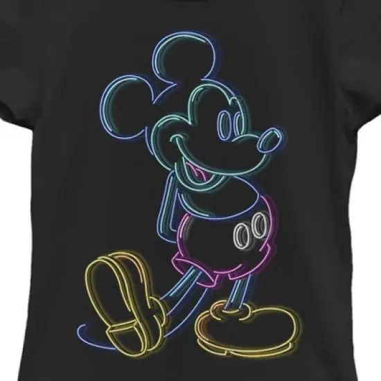 Girl's Disney Neon Mickey T-Shirt image {1}