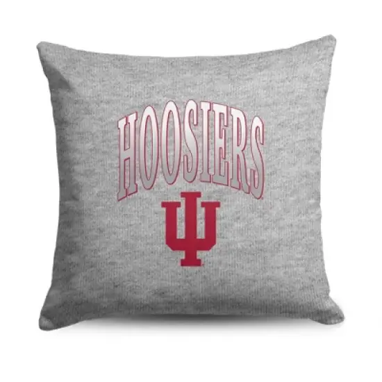 NCAA Indiana Hoosiers 16" Heather Gray Sweatshirt Pillow image {5}