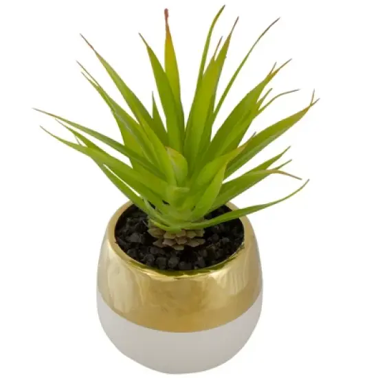 Northlight 7" Potted Green Artificial Sword Grass Plant image {2}