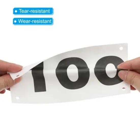 Unique Bargains Waterproof Reusable Tearproof Running Bib Numbers White 7 x 4 Inch 500 Pcs image {3}