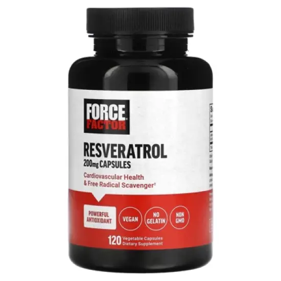 Force Factor Resveratrol, 200 mg, 120 Vegetable Capsules image {4}