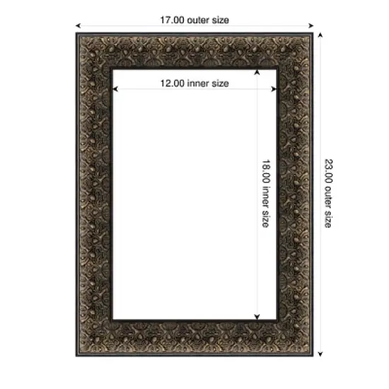 Amanti Art Intaglio Embossed Black Framed Dry Erase Magnetic Board image {4}