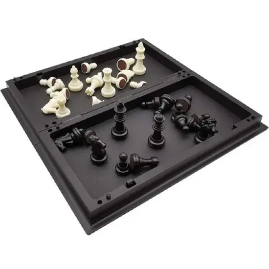 MOVSSOU Magnetic Chess Set Foldable Board Games 15" image {2}