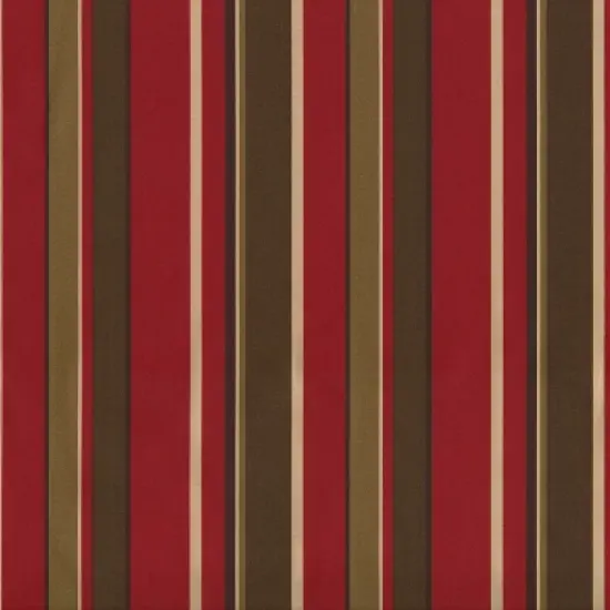 2-Piece Outdoor Reversible Seat Pad/Dining/Bistro Chair Cushion Set - Brown/Red Floral/Stripe - Pillow Perfect image {9}