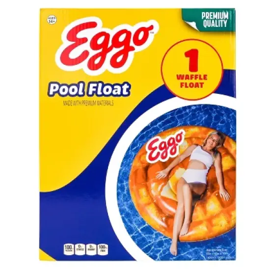 Eggo Waffle 5&rsquo; Pool Float: Novelty Water Float for Ages 14+ image {3}