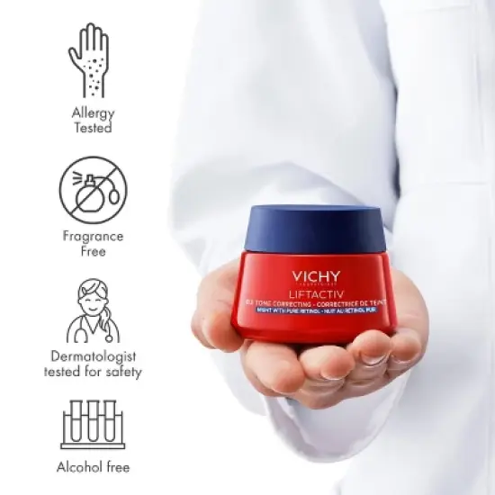 Vichy LiftActiv B3 Night Face Cream with Pure Retinol - 1.69 fl oz image {7}