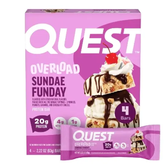 Quest Nutrition Overload Protein Bar - Sundae Funday image {7}