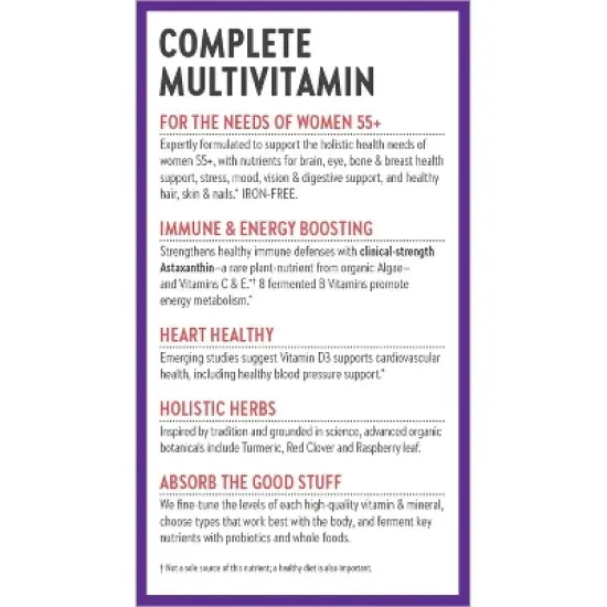 New Chapter Women's 50+ for Cellular Energy, Heart & Immune Support  Multivitamin - 30ct image {6}