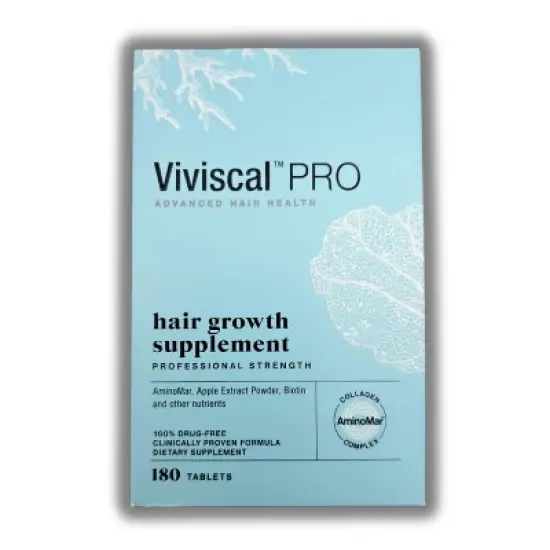 Viviscal PRO Advanced Hair Health PROFESSIONAL STRENGTH Dietary Supplements (180 tablets) AminoMar Marine Complex & Biotin image {8}
