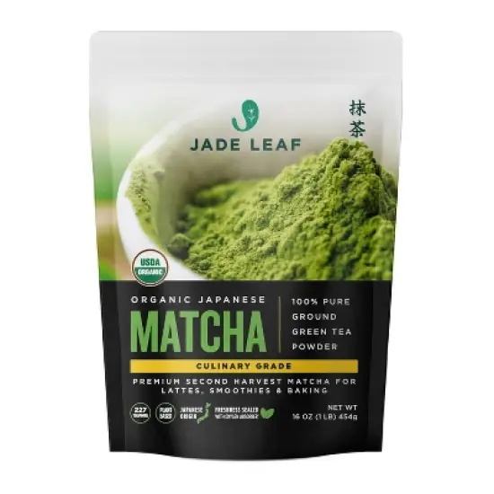 Jade Leaf Matcha Organic Culinary Grade Matcha 100% Pure Ground Green Tea Powder - 1lb image {4}