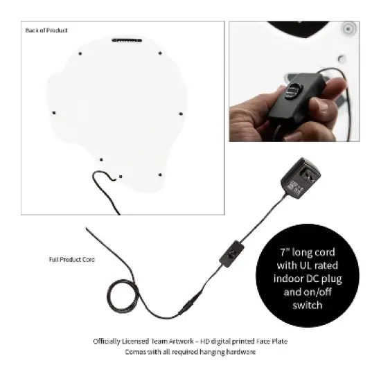 Evergreen Ultra-Thin Edgelight LED Wall Decor, Helmet, Dallas Stars- 15.6 x 19 Inches Made In USA image {2}