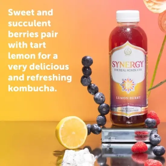 Synergy The Real Kombucha, Lemonberry &ndash; 16 fl oz image {6}
