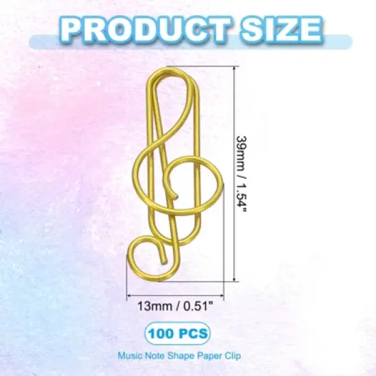 Unique Bargains Metal Funny Bookmarks Planner Cute Paper Clips Clamp 1.54 x 0.51 Inches 100 Pcs image {1}