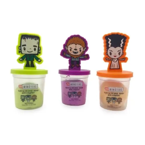 Innovative Designs 3pk Glow in the Dark Dough with Stampers Universal Monsters image {1}