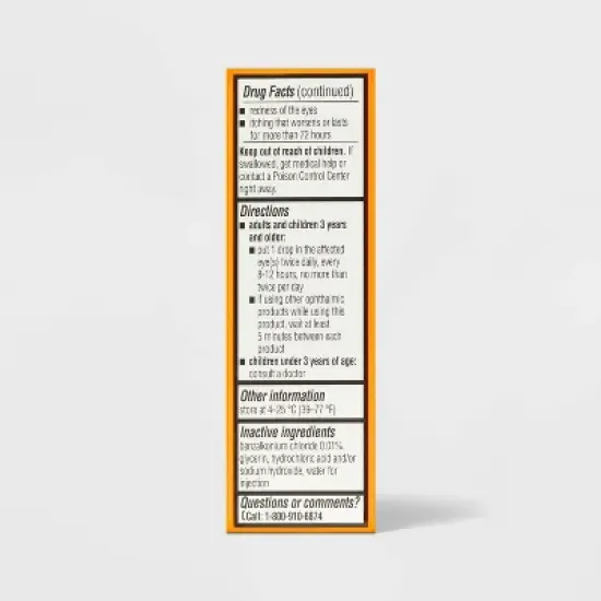 Eye Itch Relief Drops - 0.17 fl oz - up&up&trade; image {4}