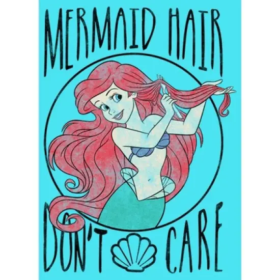 Girl's The Little Mermaid Ariel Mermaid Hair Don't Care Crop T-Shirt image {1}