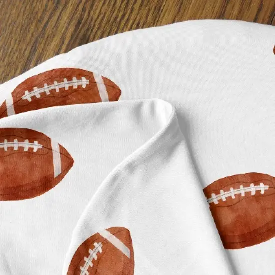 Sweet Jojo Designs Boy Support Nursing Pillow Cover (Pillow Not Included) Watercolor Sports Theme Brown and White image {3}