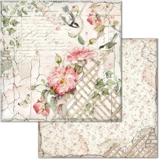 Stamperia Double-Sided Paper Pad 12"X12" 10/Pkg-House Of Roses, 10 Designs/1 Each image {1}