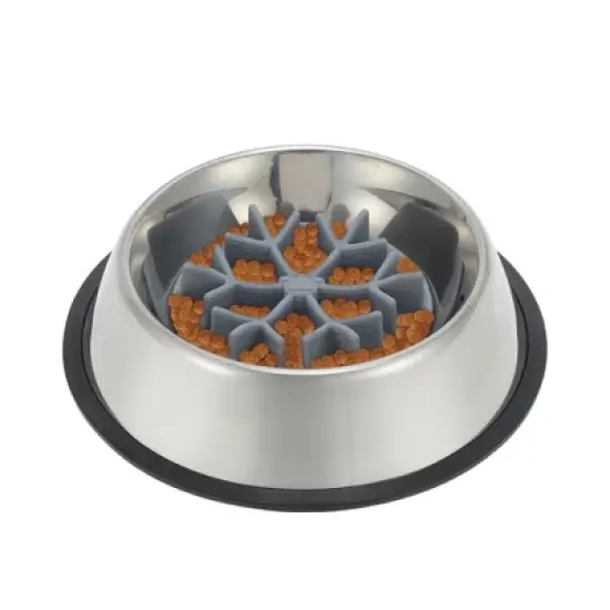 Unique Bargains Slow Feeder Dog Bowls with Silicone Insert 1 Pc image {6}