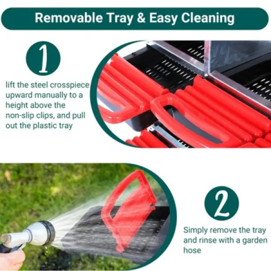 Chicken Nesting Box, Metal Nesting Boxes for Chickens, Galvanized Steel Chicken Laying Boxes, Roll Away Egg Collection with Lid Cover, Easy to Clean image {3}