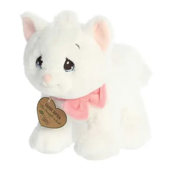 Aurora Small Cassie Kitten Precious Moments Inspirational Stuffed Animal White 9" image {5}