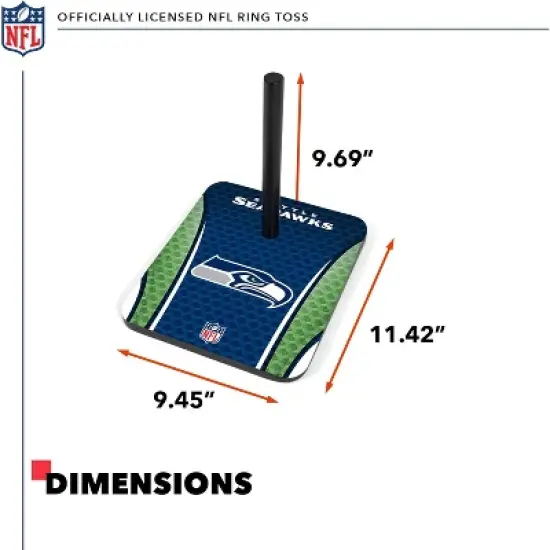 NFL Seattle Seahawks Solid Wood Quoits Toss Game image {2}