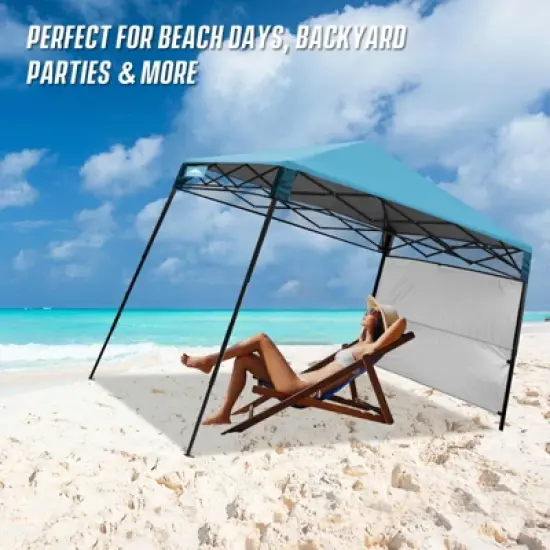 EAGLE PEAK 8x8ft Pop Up Canopy with Sidewall, 8x8 Base 6x6 Top image {15}