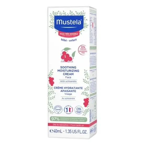 Mustela Sensitive Soothing Moisturizing Baby Face Cream - Unscented - 1.35 fl oz image {1}