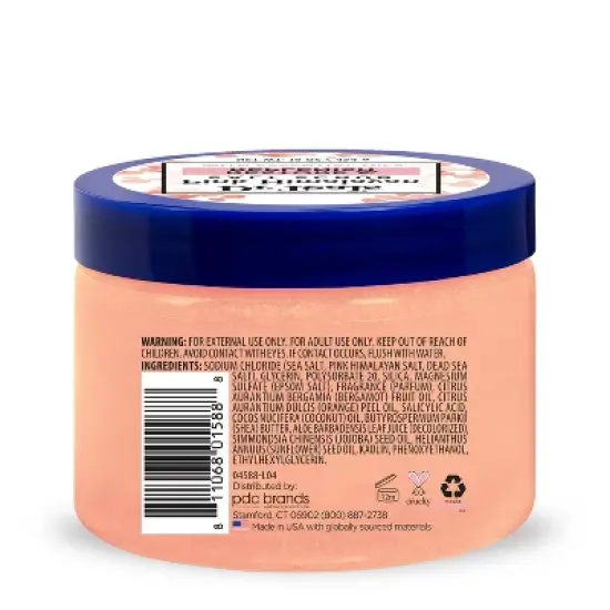 Dr Teal's Restore & Replenish Orange Scented Pink Himalayan Sea Salt Scrub - 16oz image {1}