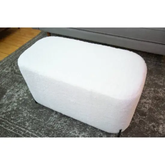 32" Modern Decorative Bench with Metal Base - WOVENBYRD image {7}