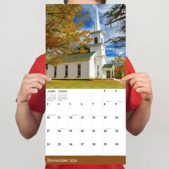 TF Publishing 2024 Wall Calendar 12"x12" Churches image {3}