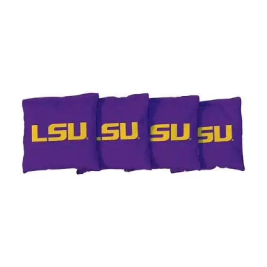 NCAA LSU Tigers Corn-Filled Cornhole Bags Purple - 4pk image {1}