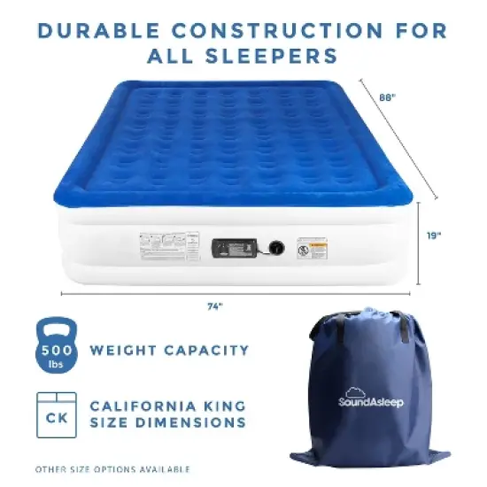 SoundAsleep Dream Series Air Mattress with ComfortCoil Technology & Internal High Capacity Pump image {8}