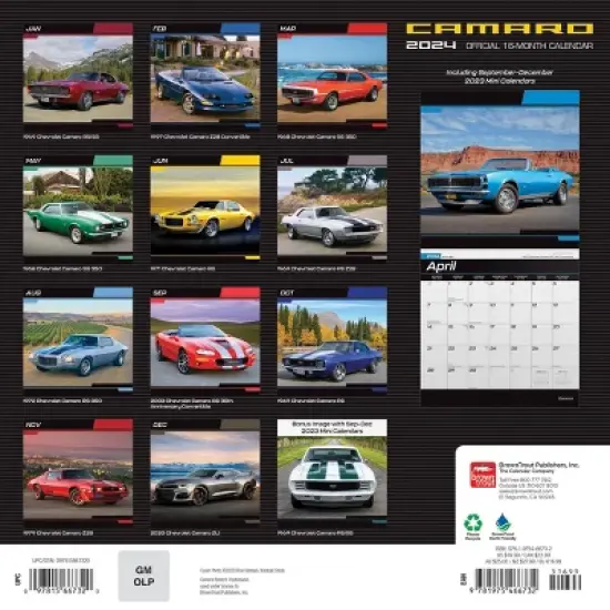 Browntrout 2024 Wall Calendar 12"x12" Camero image {1}