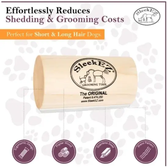 SleekEZ 5 Inch Dog Brush for Shedding and Grooming image {2}