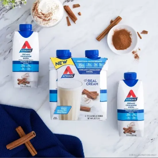 Atkins Cinnamon Swirl Nutritional Shakes - 44 fl oz/4pk image {2}