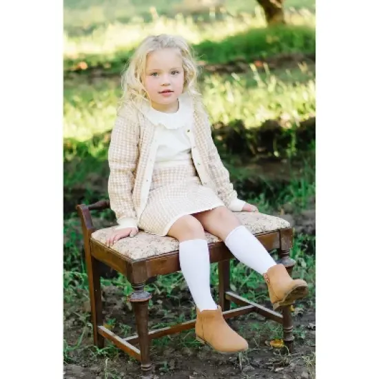 Hope & Henry Girls' Organic Cotton Long Sleeve Cardigan and Skirt Sweater Set, Infant image {1}